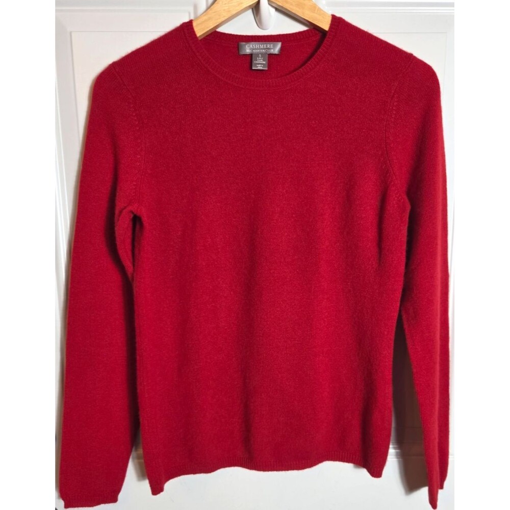 Charter Club Womens 2-Ply Cashmere Pullover Sweater Size S Red